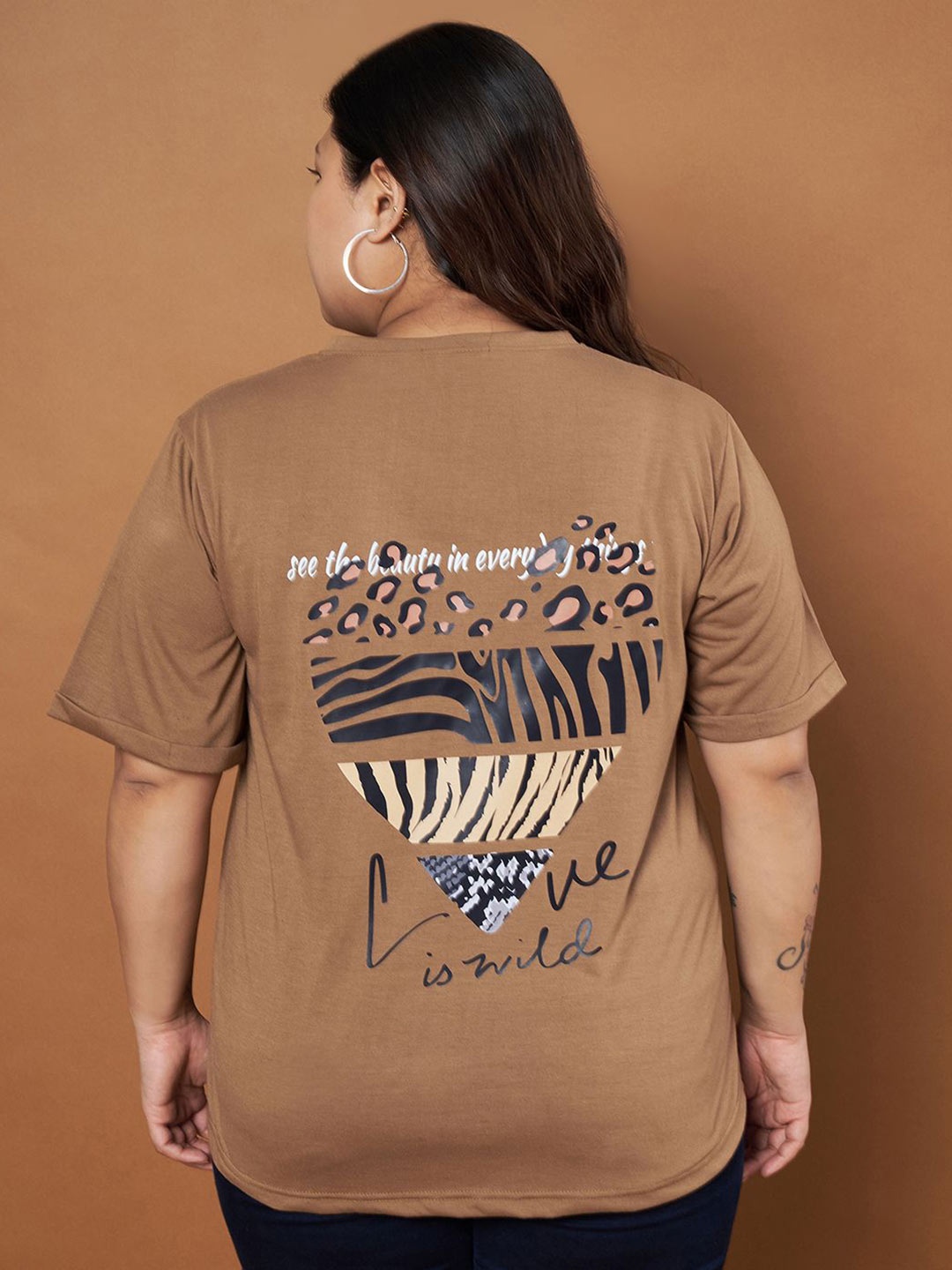 

AUSTIVO Print Top, Beige