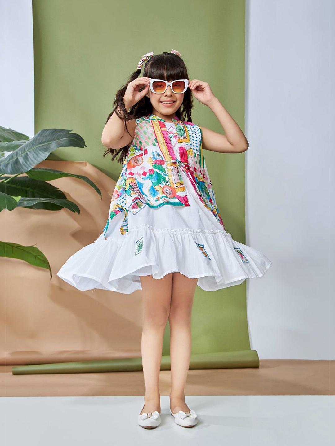 

Peppermint Floral Print A-Line Dress, Multi