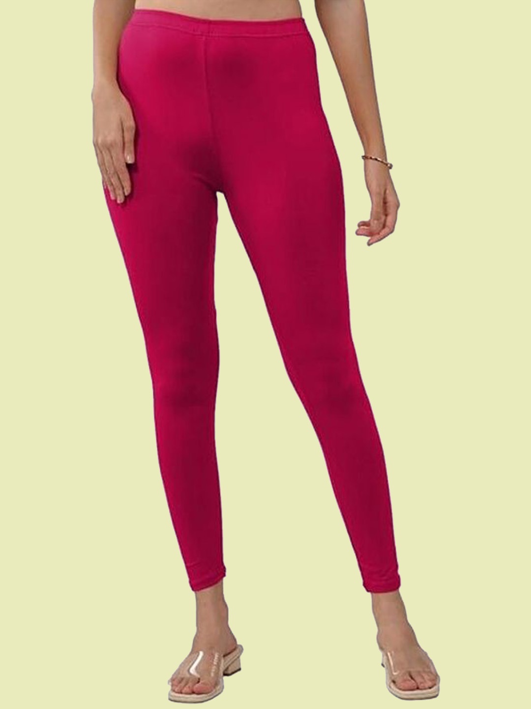 

TRAZO Women Mid-Rise Ankle-Length Leggings, Coral