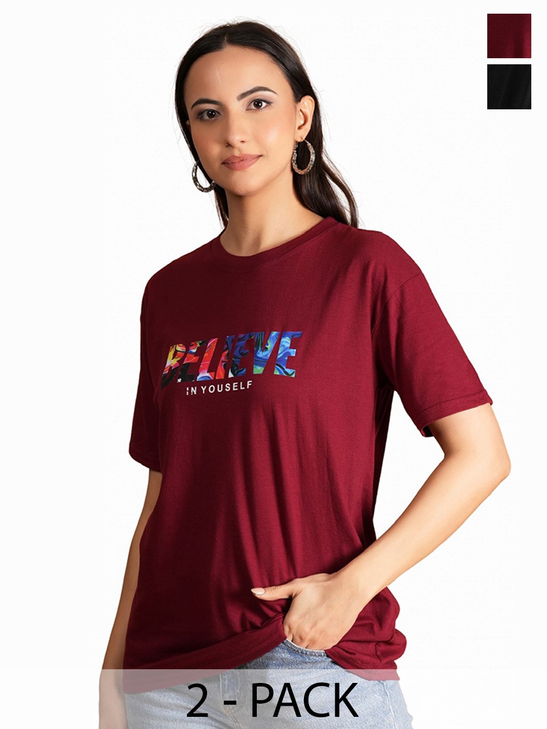 

Metronaut Women Typography 2 Printed T-shirt, Multi