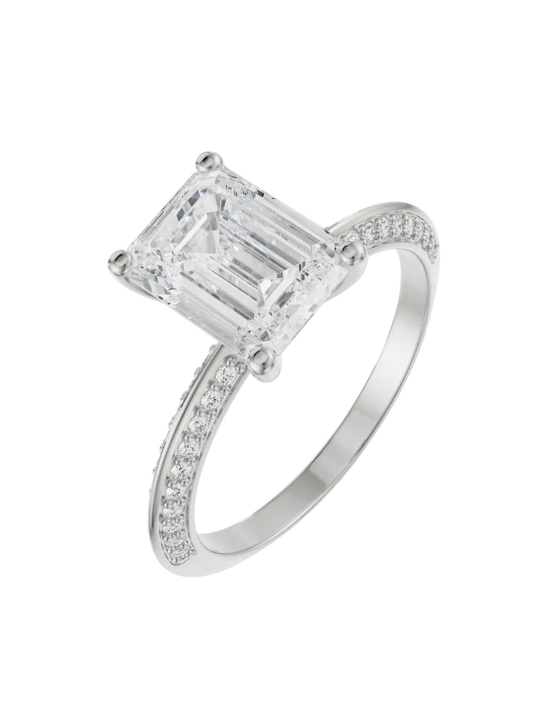 

Emori Nora Emerald Solitaire Ring, White