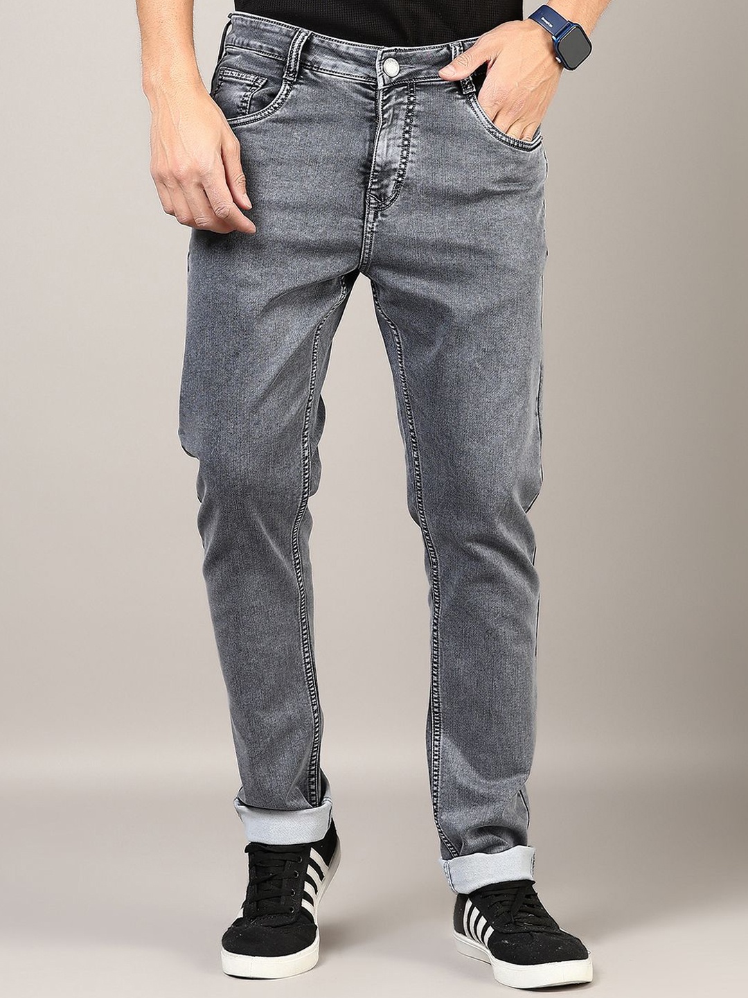 

V-Mart Men Light Fade Jeans, Grey