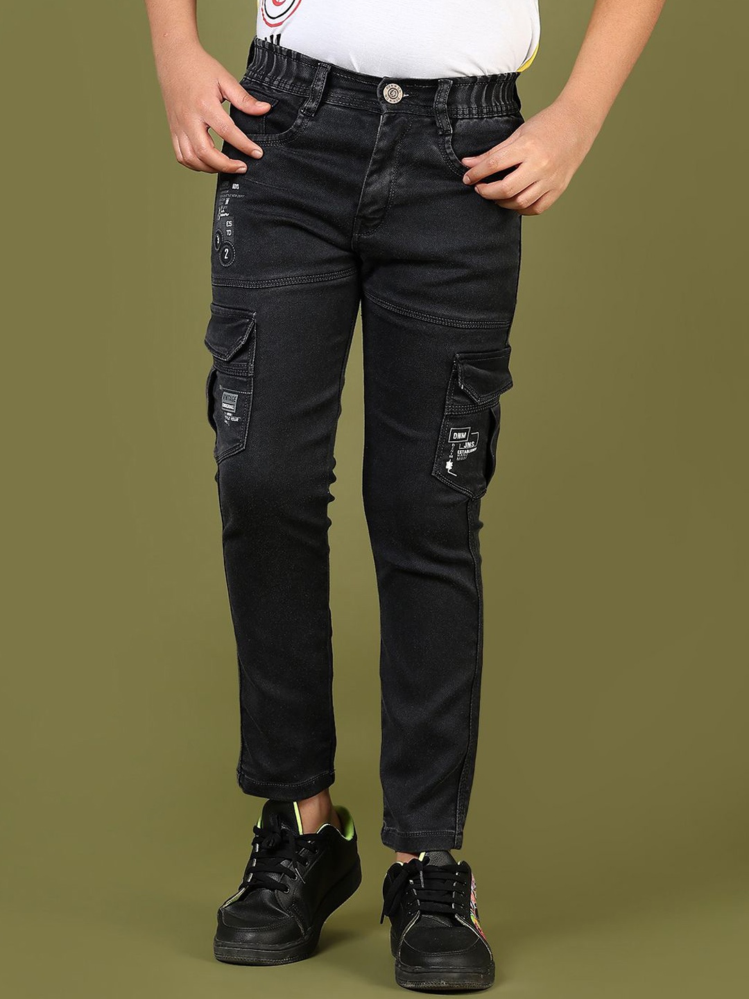 

V-Mart Boys Light Fade Jeans, Black