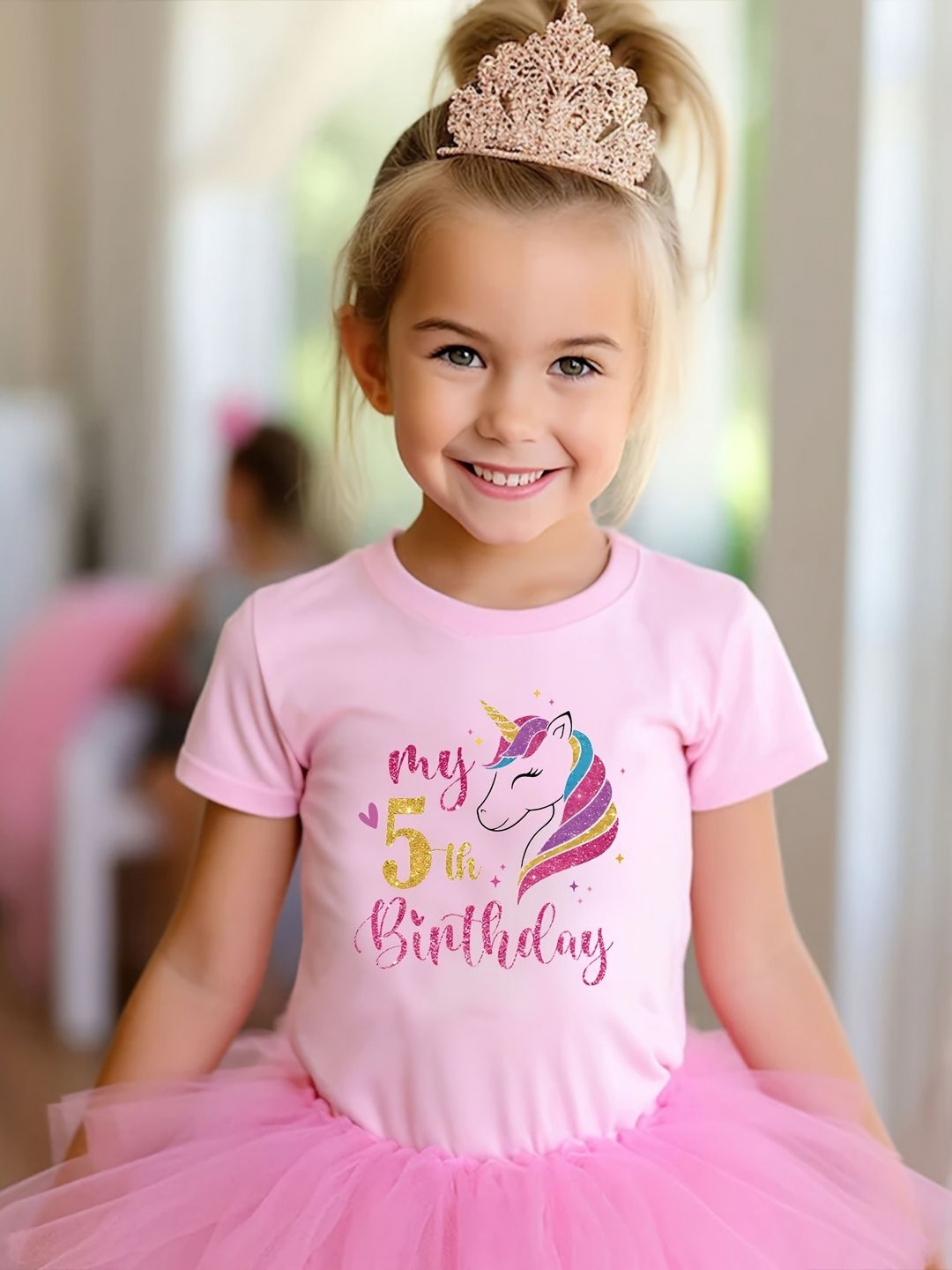 

YK Girls Henley Neck T-shirt, Pink