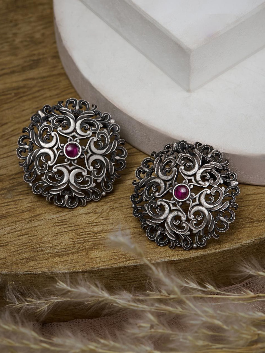 

Fabindia Contemporary Studs Earrings, Silver