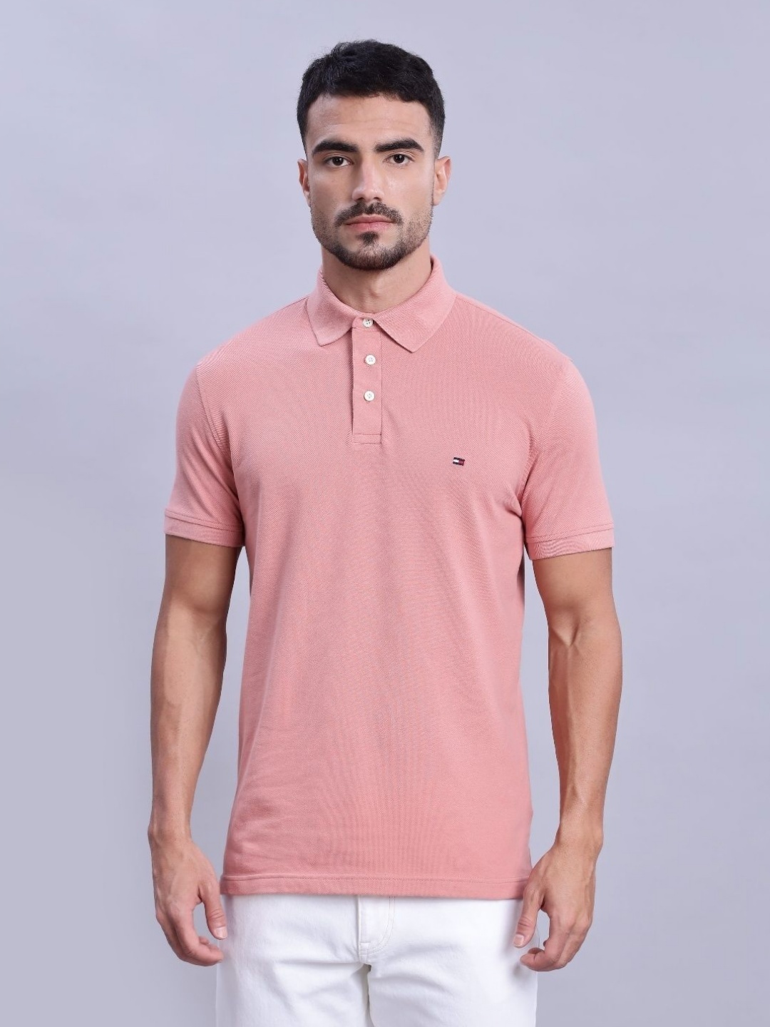 

Tommy Hilfiger Men Polo Collar T-shirt, Pink