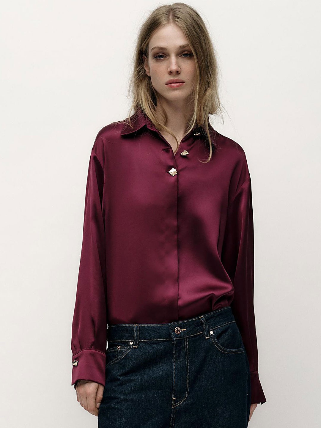 

LULU & SKY Women Opaque Casual Shirt, Purple