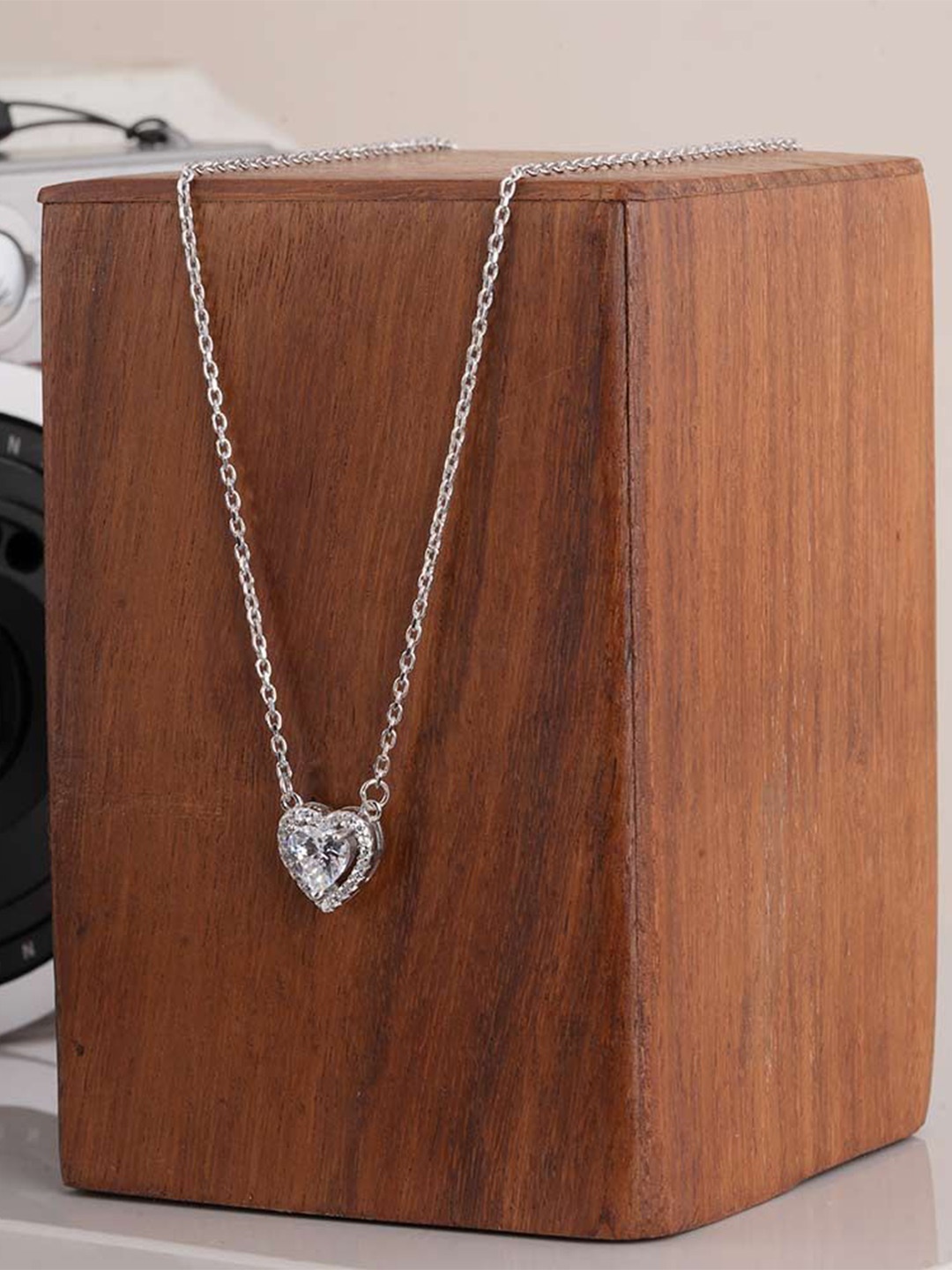 

PALMONAS Sterling Silver Rhodium-Plated Necklace
