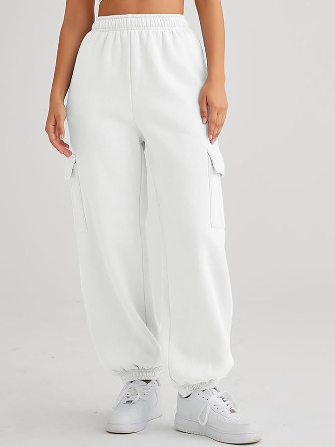 

Q-rious Women Loose Fit Joggers Trousers, White