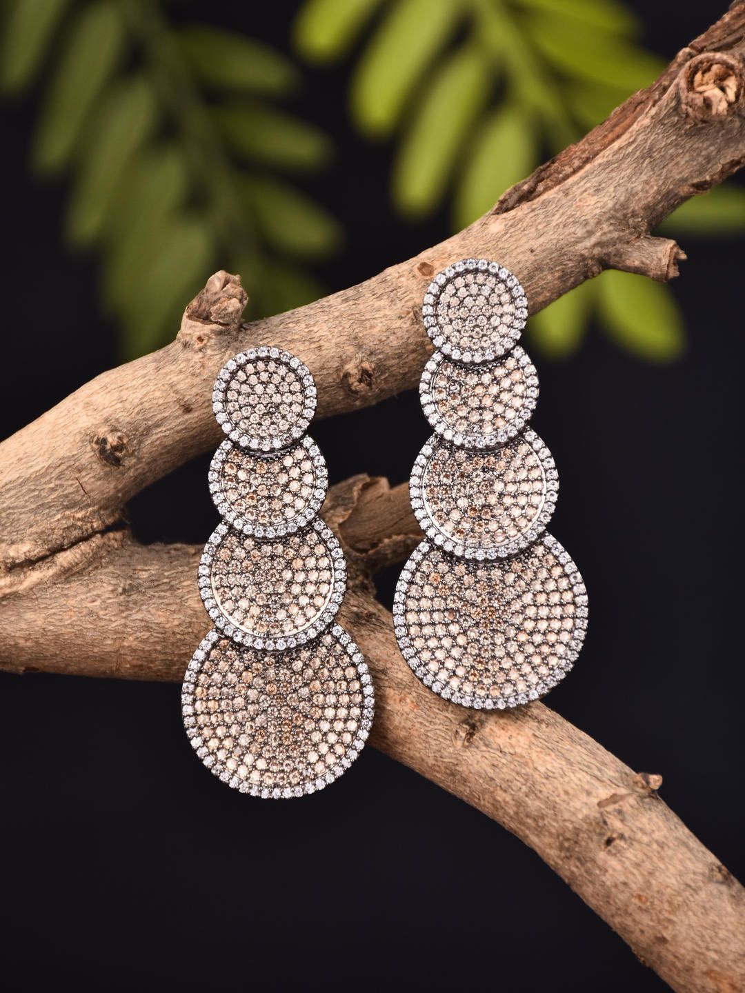 

Reenisaa Spherical Drop Earrings, Champagne