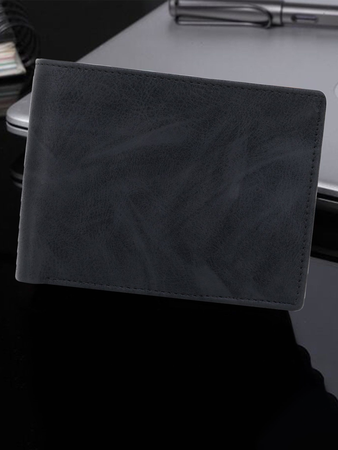 

Provogue Men PU Two Fold Wallet with SIM Card Holder, Black