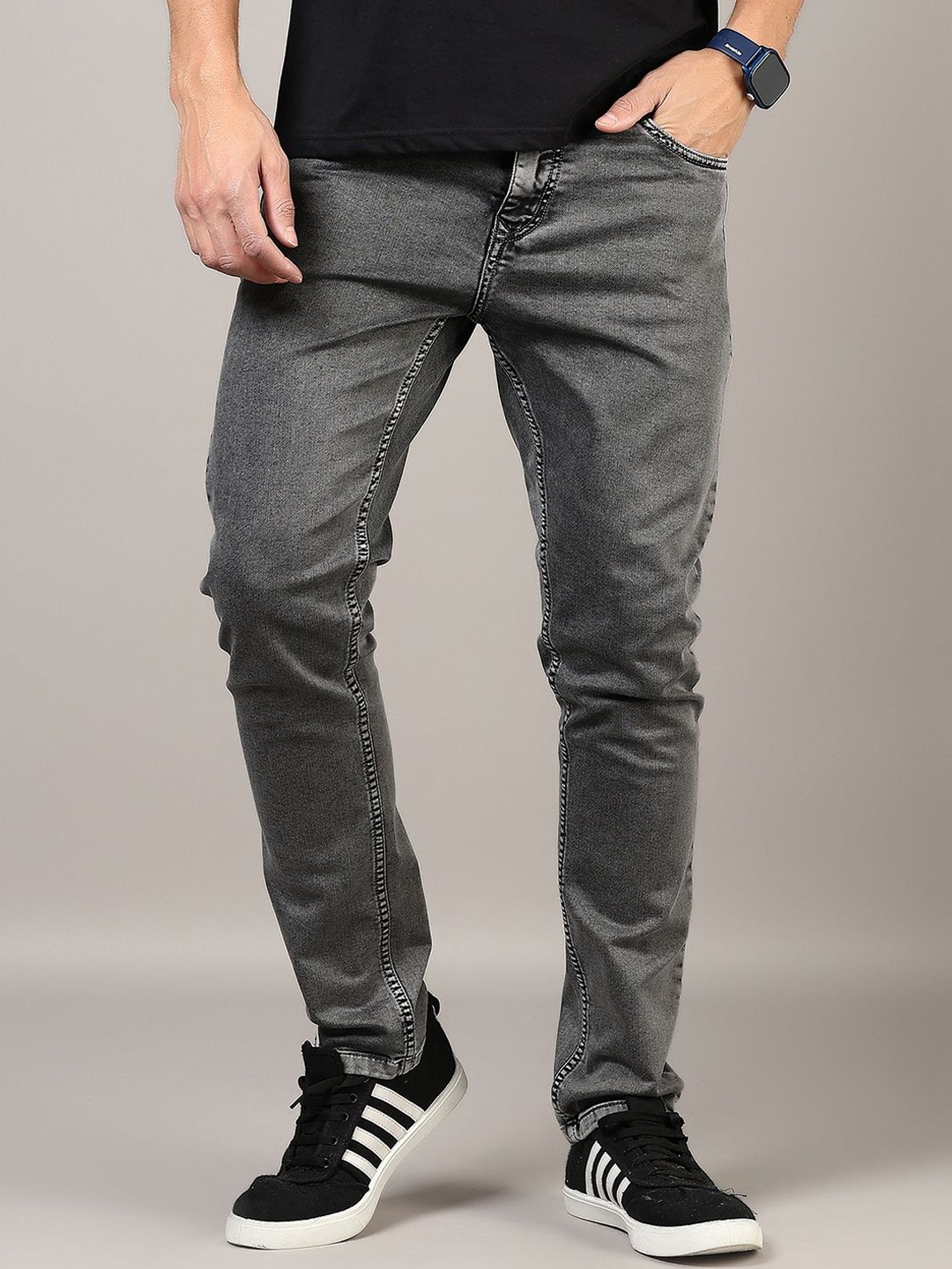 

V-Mart Men Light Fade Jeans, Grey