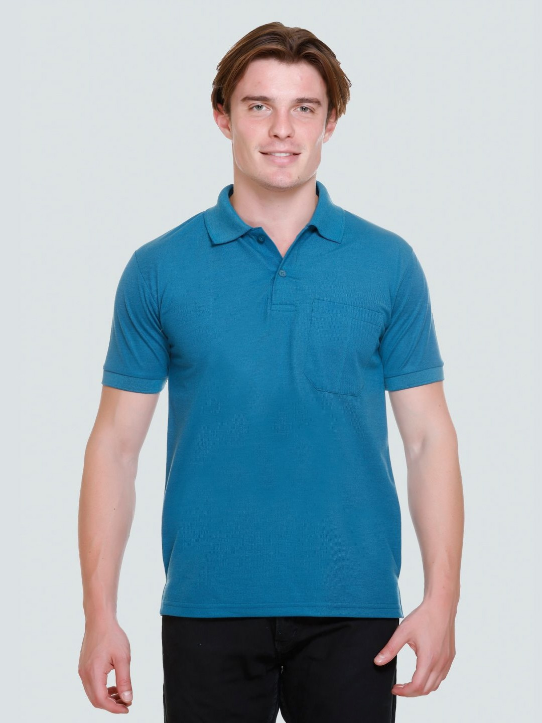 

Yoorix Men Polo Collar Tropical T-shirt, Blue