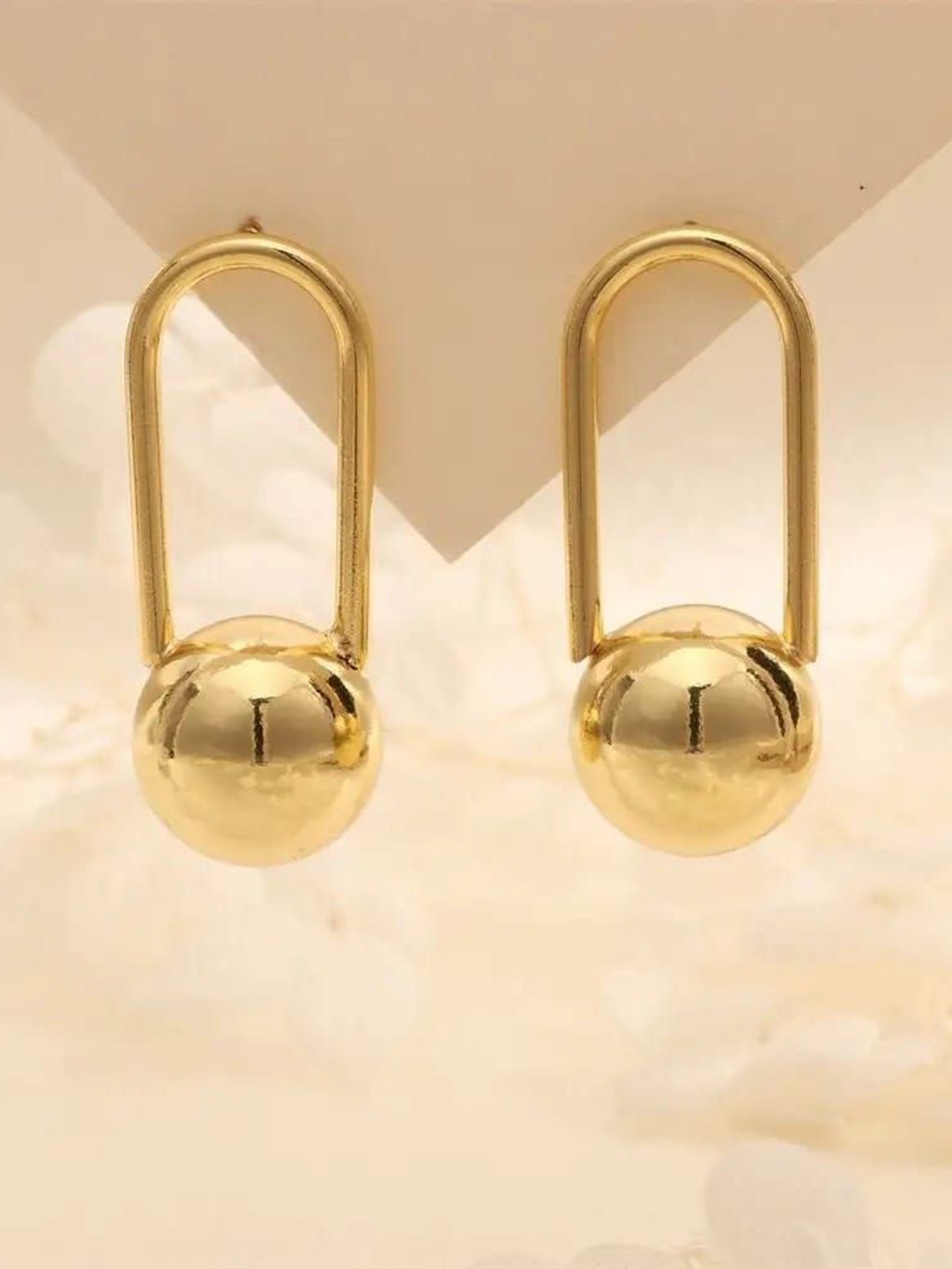 

DressBerry Teardrop Shaped Drop Earrings, Gold