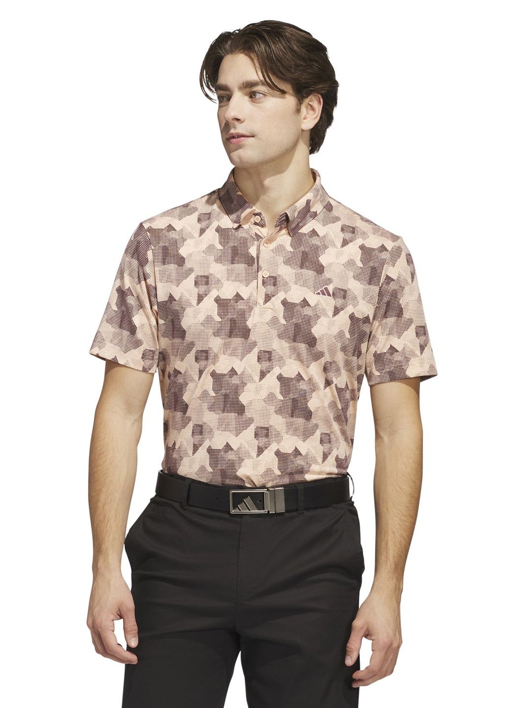 

ADIDAS Go-To All Over Printed Golf Polo T-Shirt, Pink