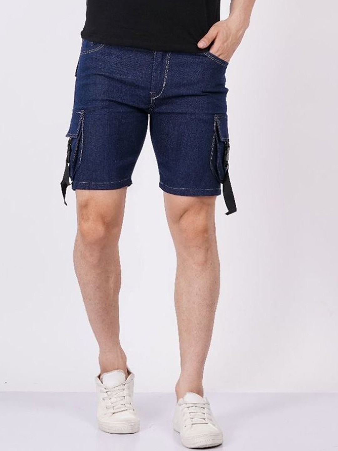 

COMFITS Men Washed Denim Denim Shorts, Blue