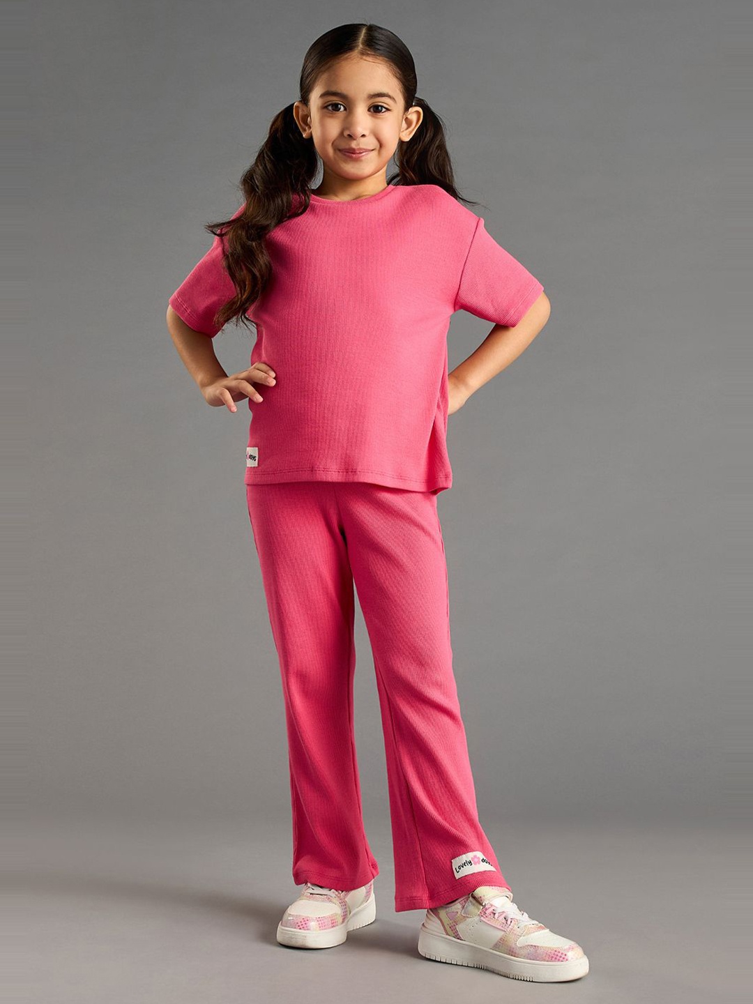 

max Girls Top with Trousers, Pink