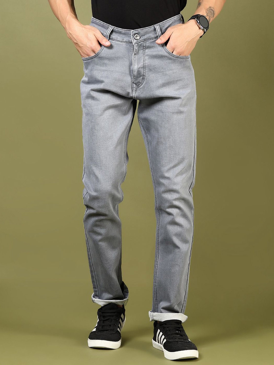 

V-Mart Men Light Fade Jeans, Grey