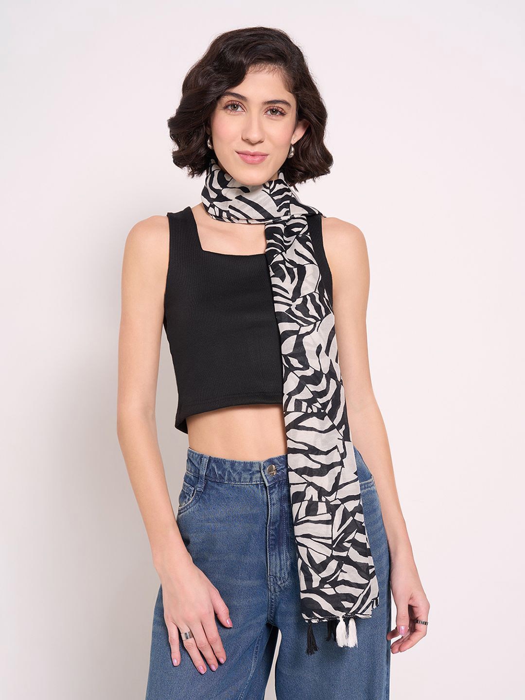 

Honey by Pantaloons Women Printed Scarf, Black