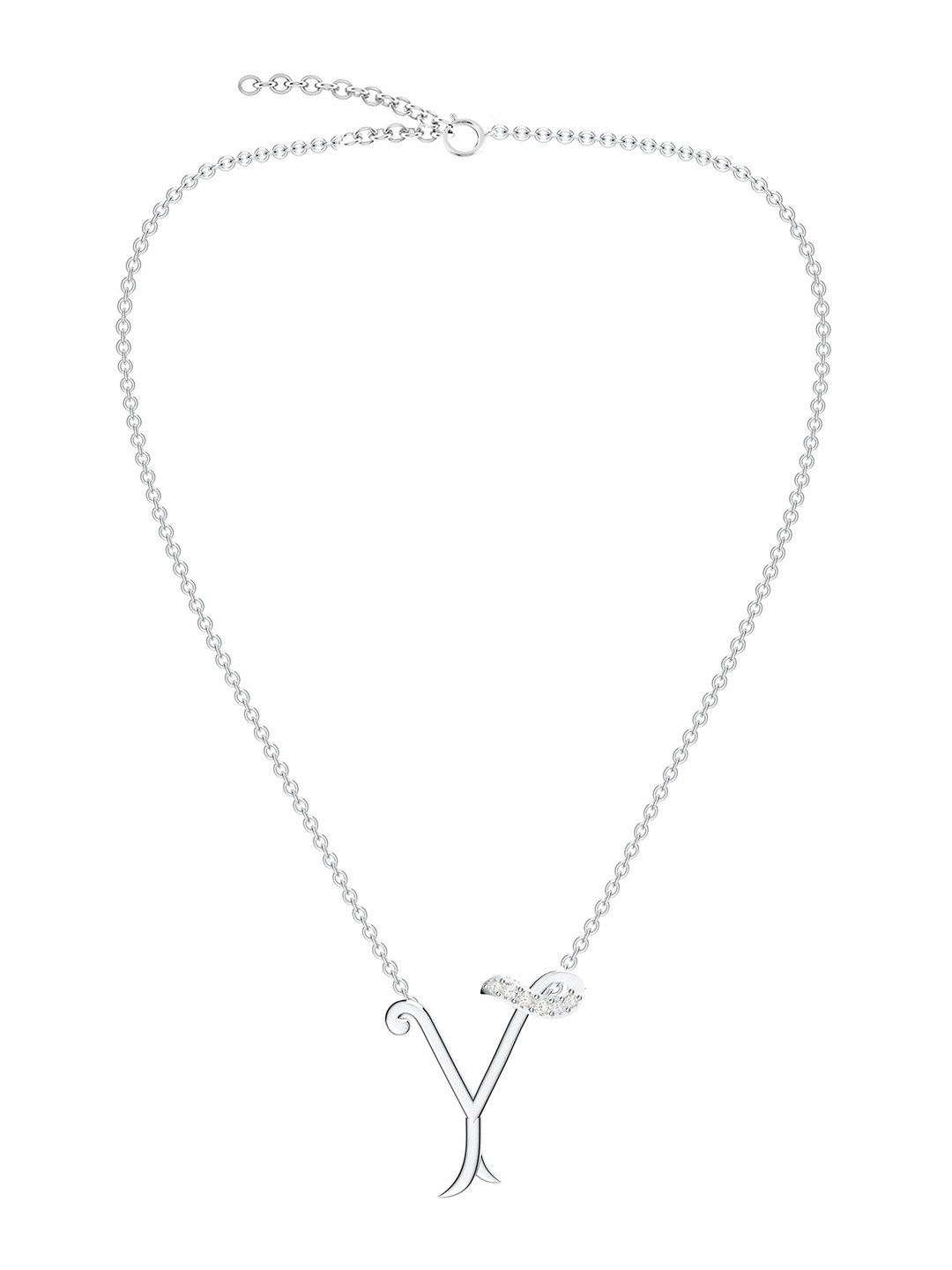 

Kicky And Perky Rhodium-Plated Contemporary Pendants with Chains, Silver