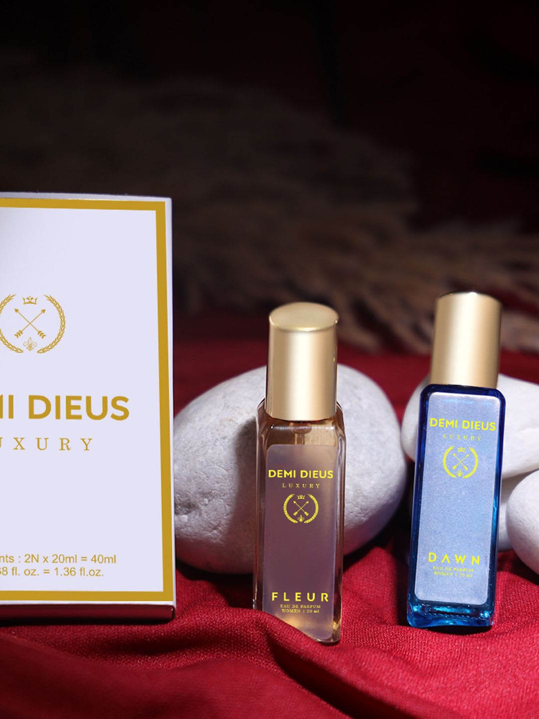 

DEMI DIEUS Luxury Set Of 2 Long Lasting Perfume Gift Set - 20 ml Each, Blue