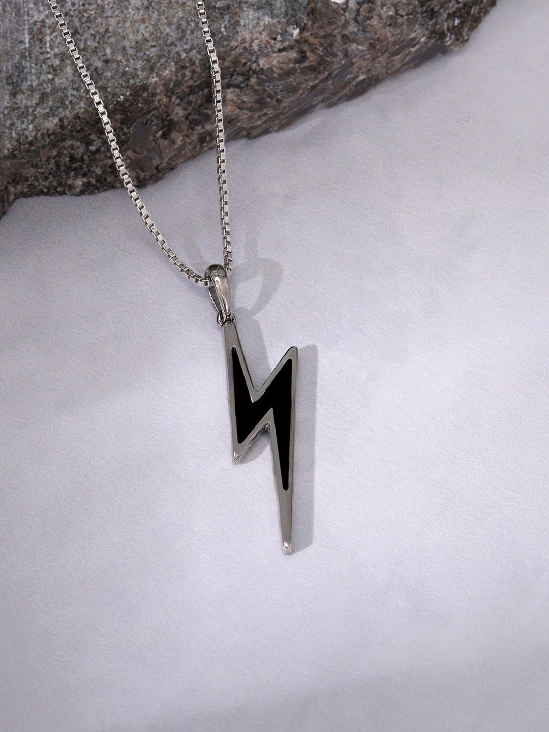 

GIVA Rhodium-Plated Contemporary Pendants with Chains, Silver