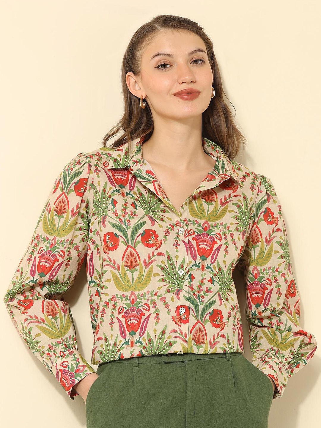 

U.S. Polo Assn. Women Women Opaque Printed Casual Shirt, Multi