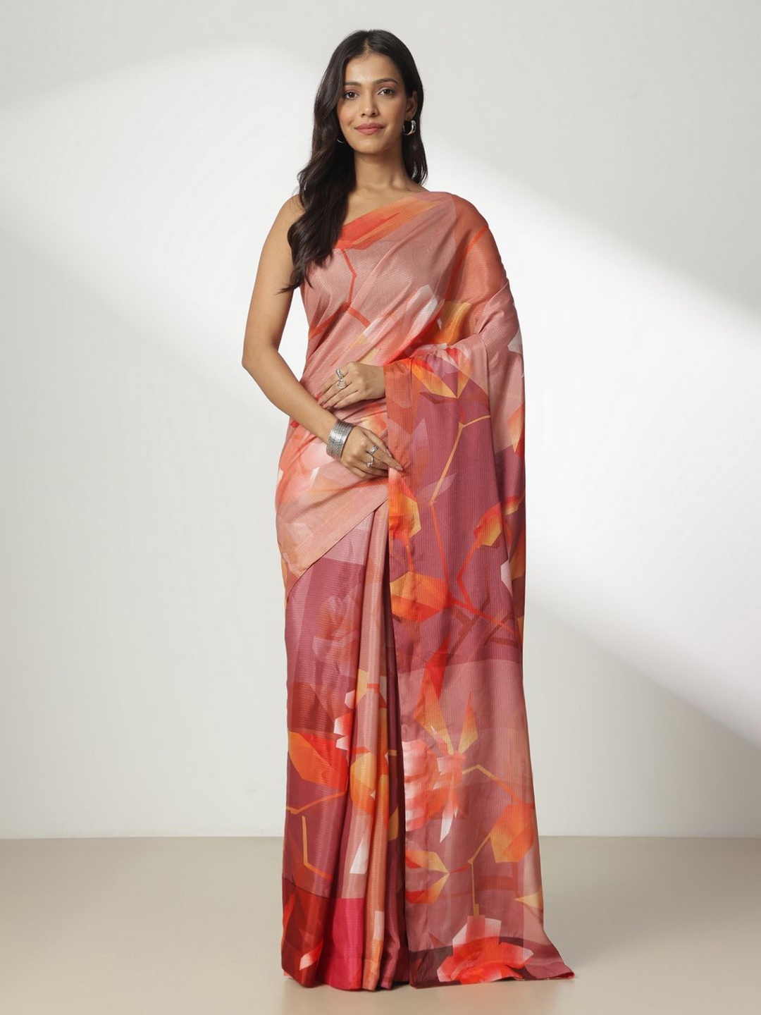 

navyasa by liva Liva Saree, Brown