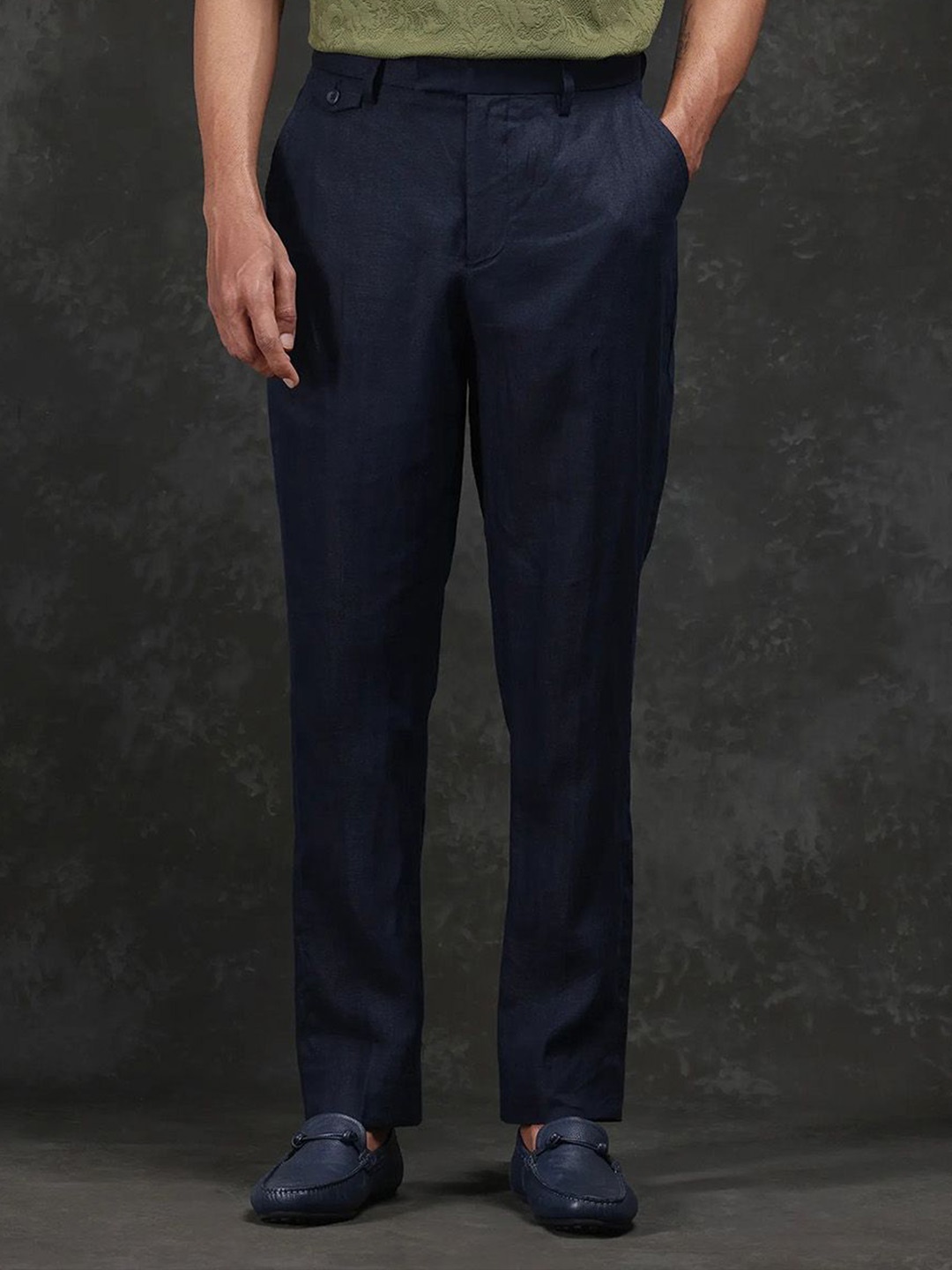

RARE RABBIT Men Tailored Trousers, Navy blue