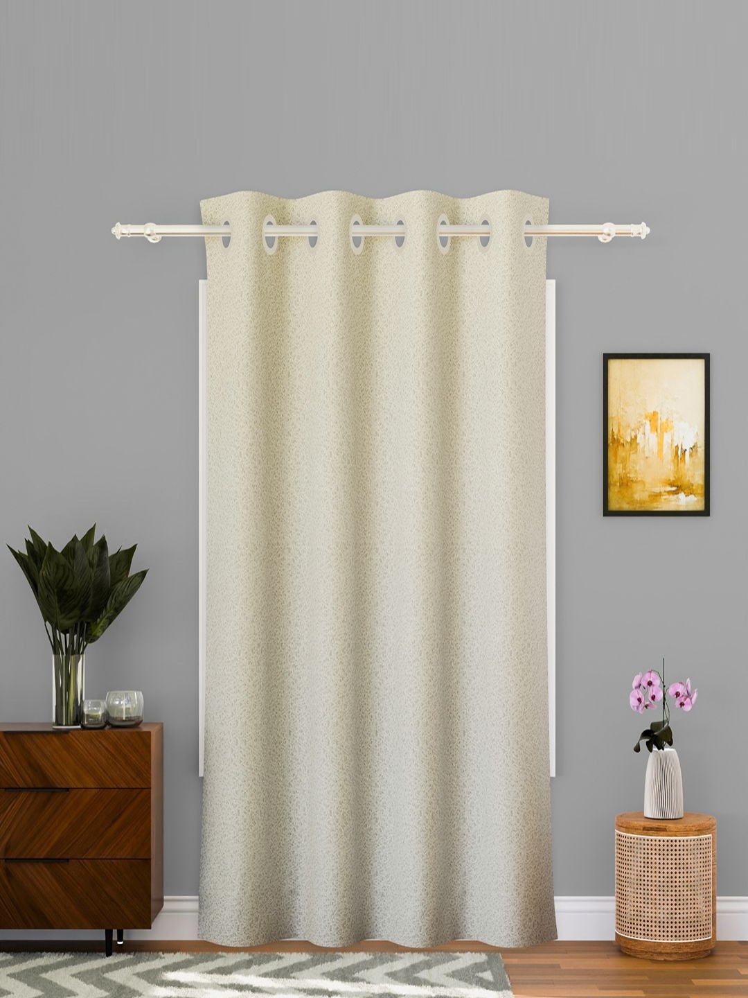 

Aura Cream-Coloured Door Curtain