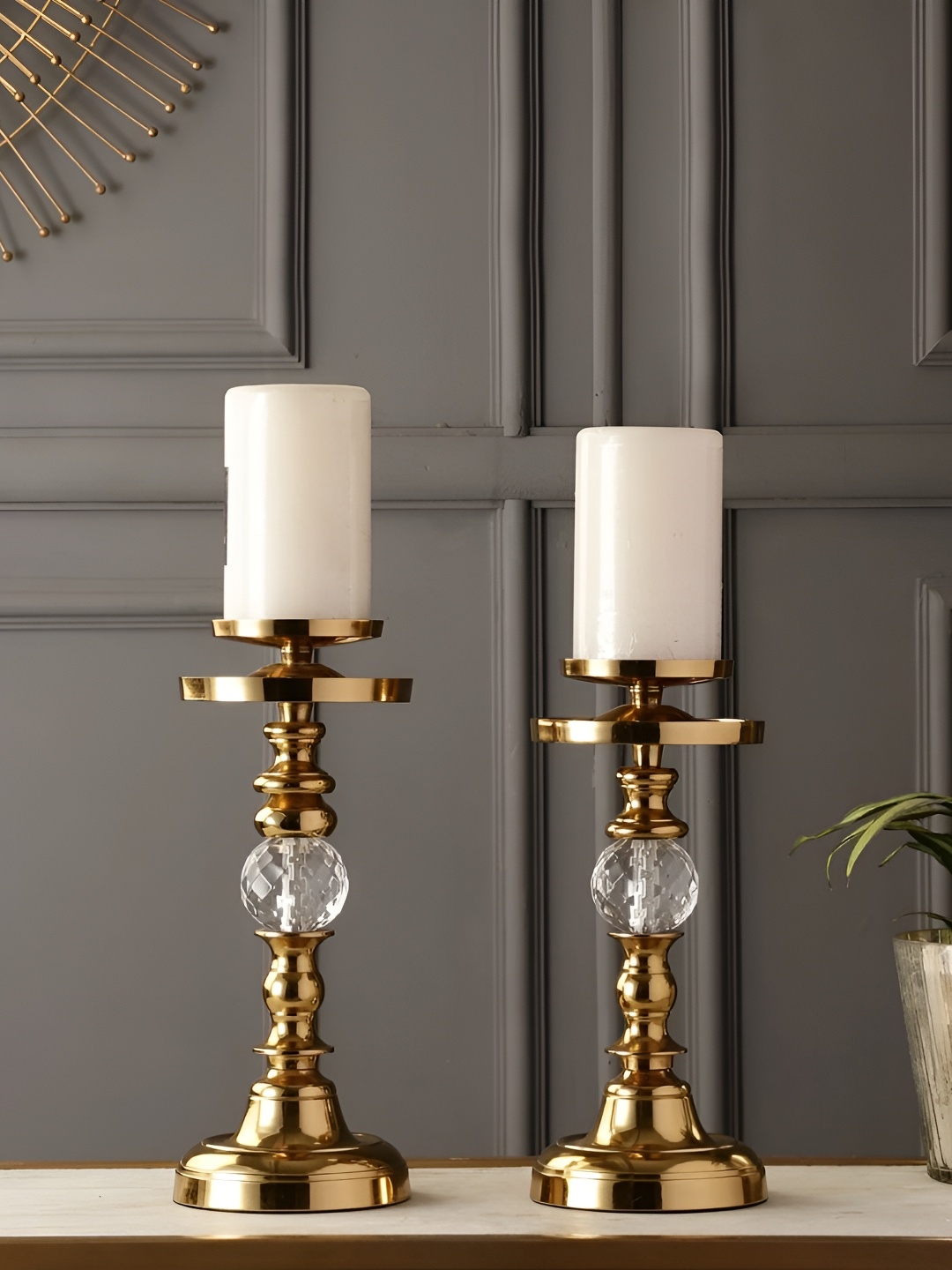 

Sammsara Yellow Set of 2 Candle Holder