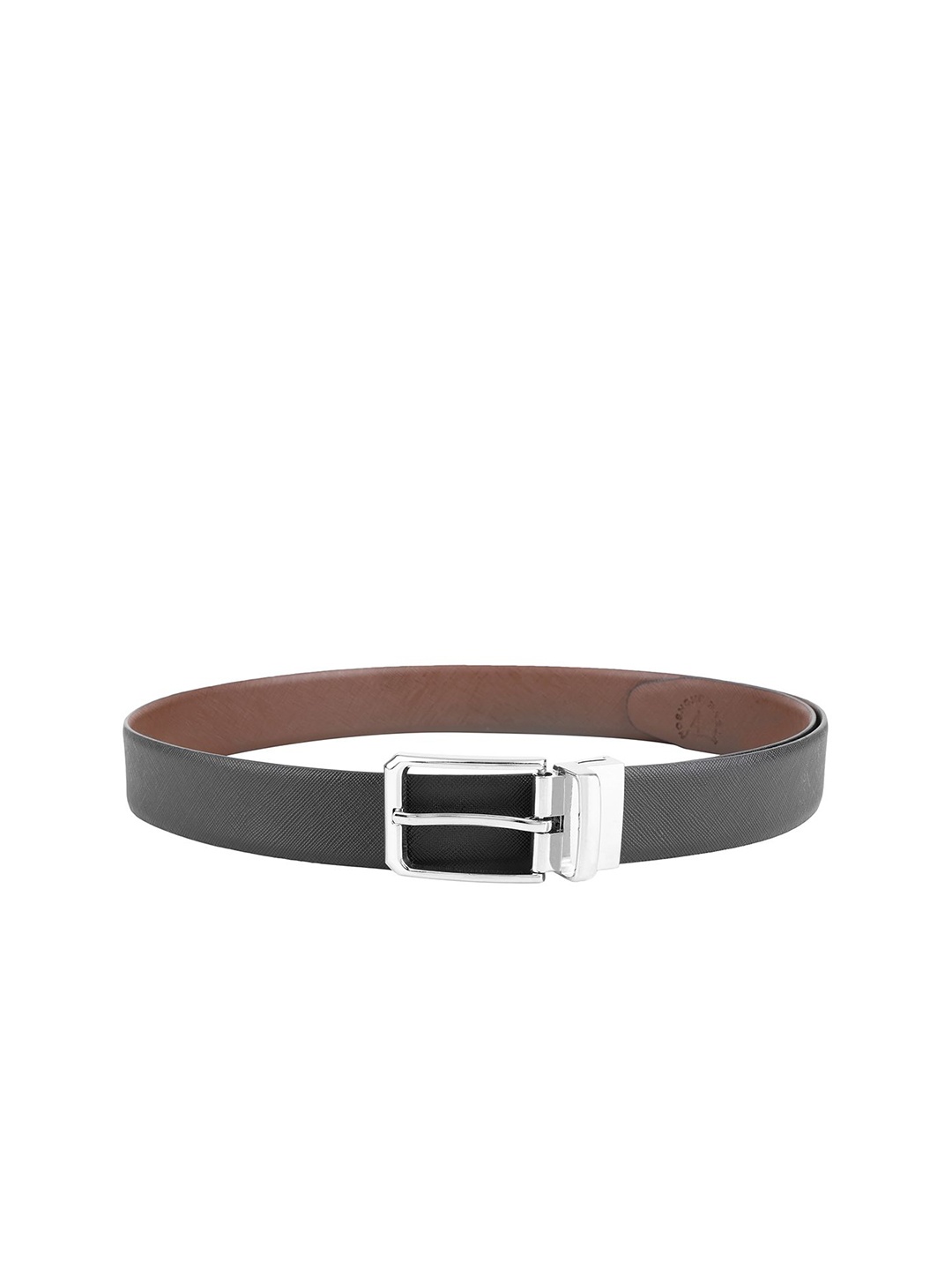 

Steve Jhonson Men Leather Reversible Formal Belt, Black