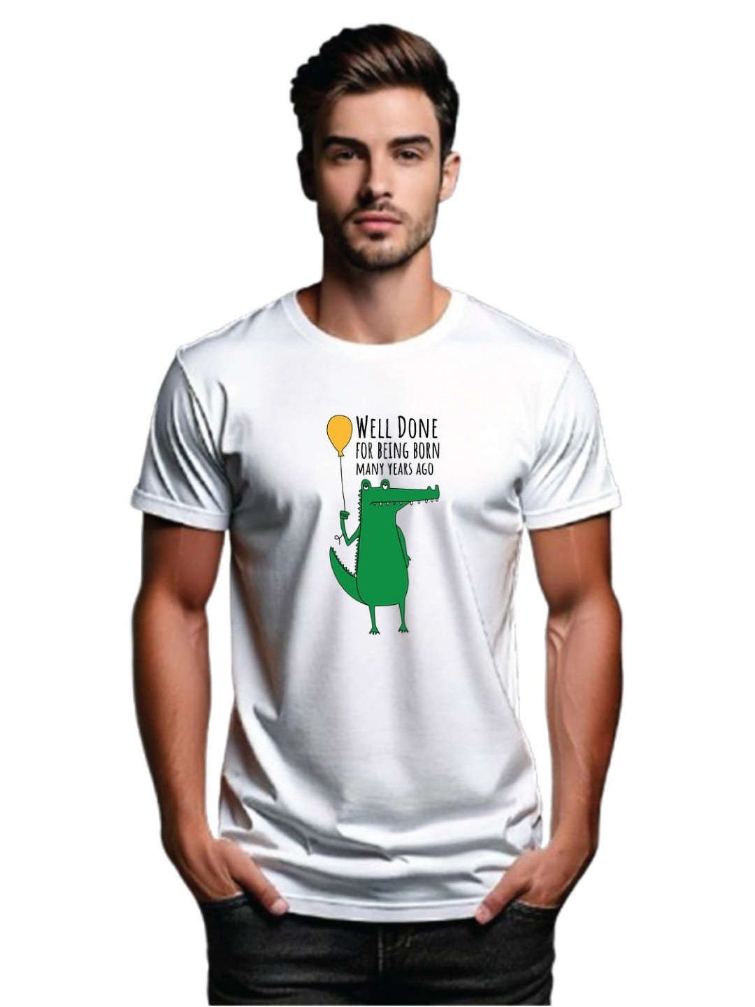 

Tantra Men Typography Printed Applique T-shirt, White