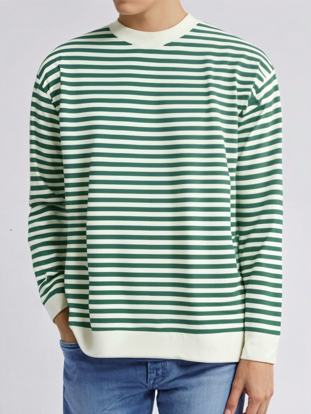 

MACK JONNEY Men Striped Pockets T-shirt, Green