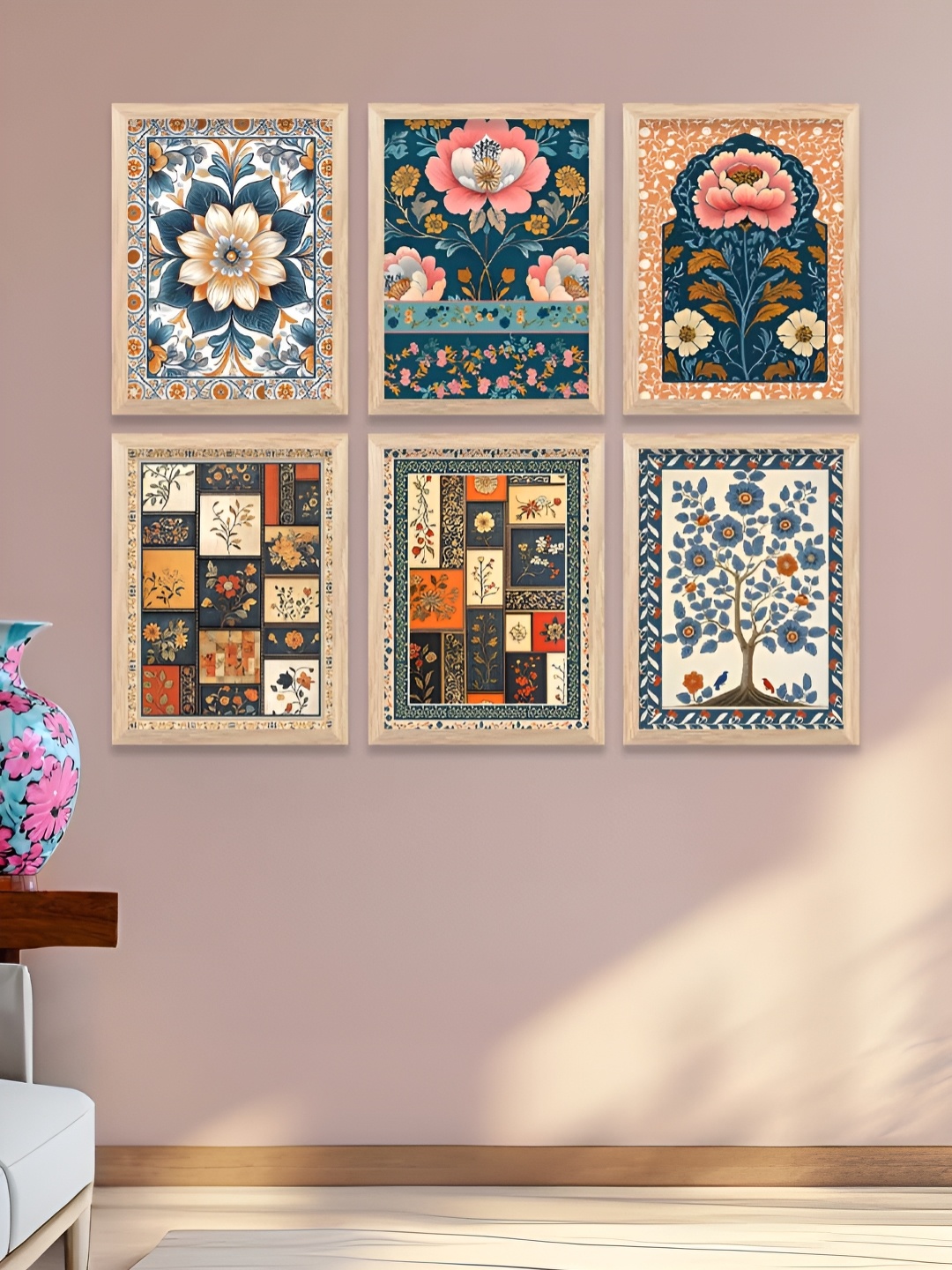 

Kotart Brown & Green 6 and more Piece Wood Other Wall Paintings
