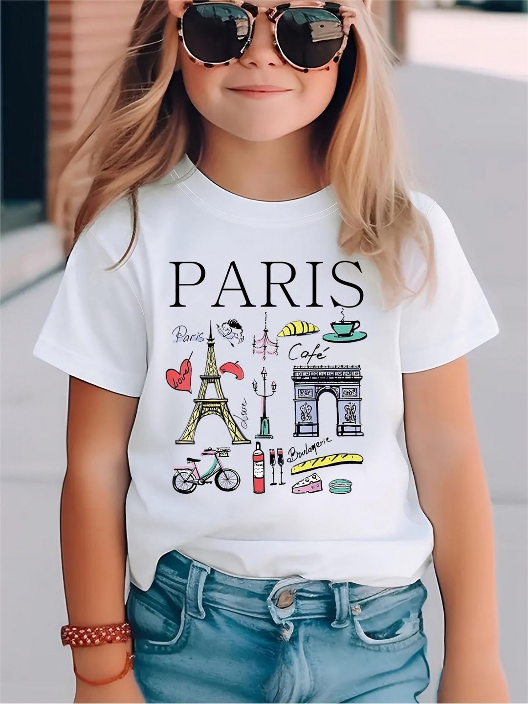 

YK Girls High Neck Pockets T-shirt, White