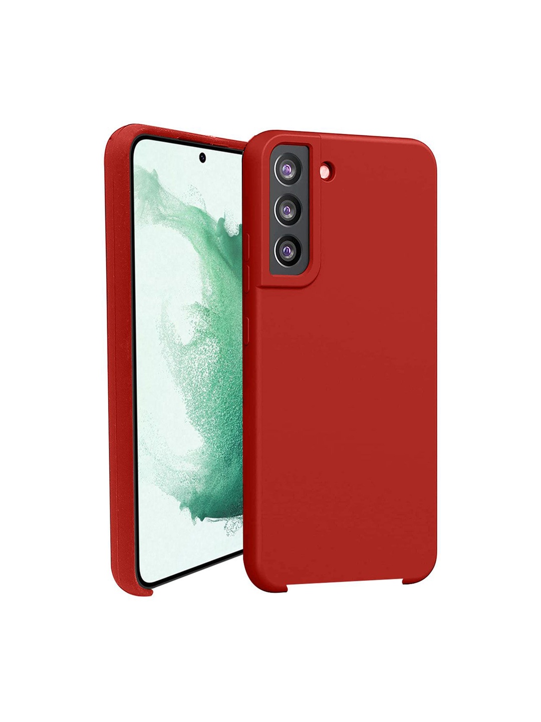 

LIRAMARK Liquid Silicone Soft Back Cover Case for Samsung Galaxy S22 Plus, Red