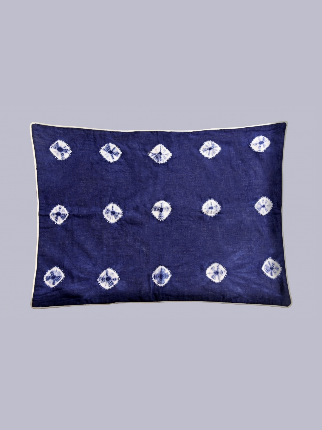 

HANDICRAFT PALACE Indigo Blue Abstract Printed Pure Cotton Pillow Cover