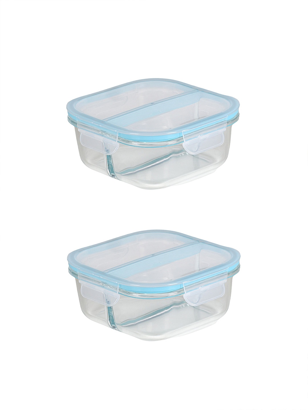 

Nestasia Airtight Two Section Sealed Glass Lunch Box 750ml, Transparent