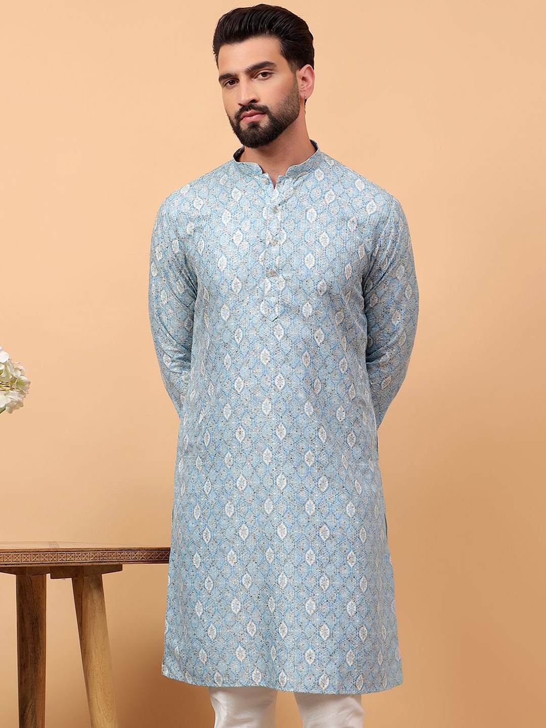 

TREEMODA Men Kurta, Blue