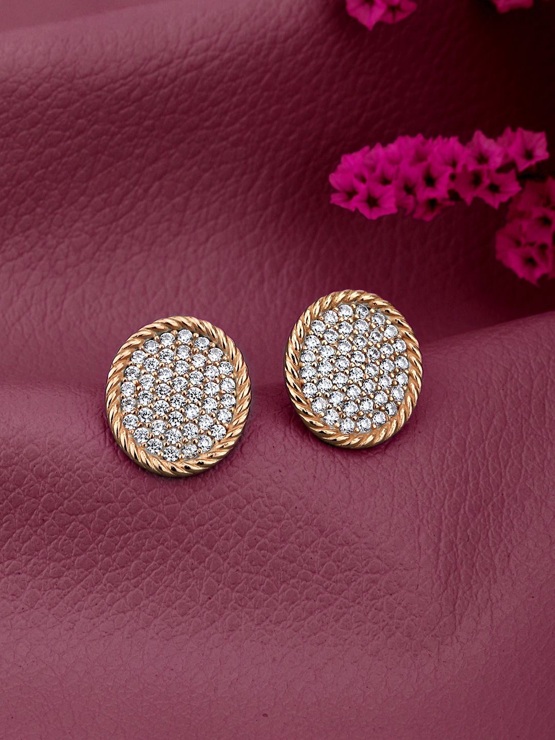 

Carlton London 18kt Rose Gold Plated CZ Fancy Stud Earring