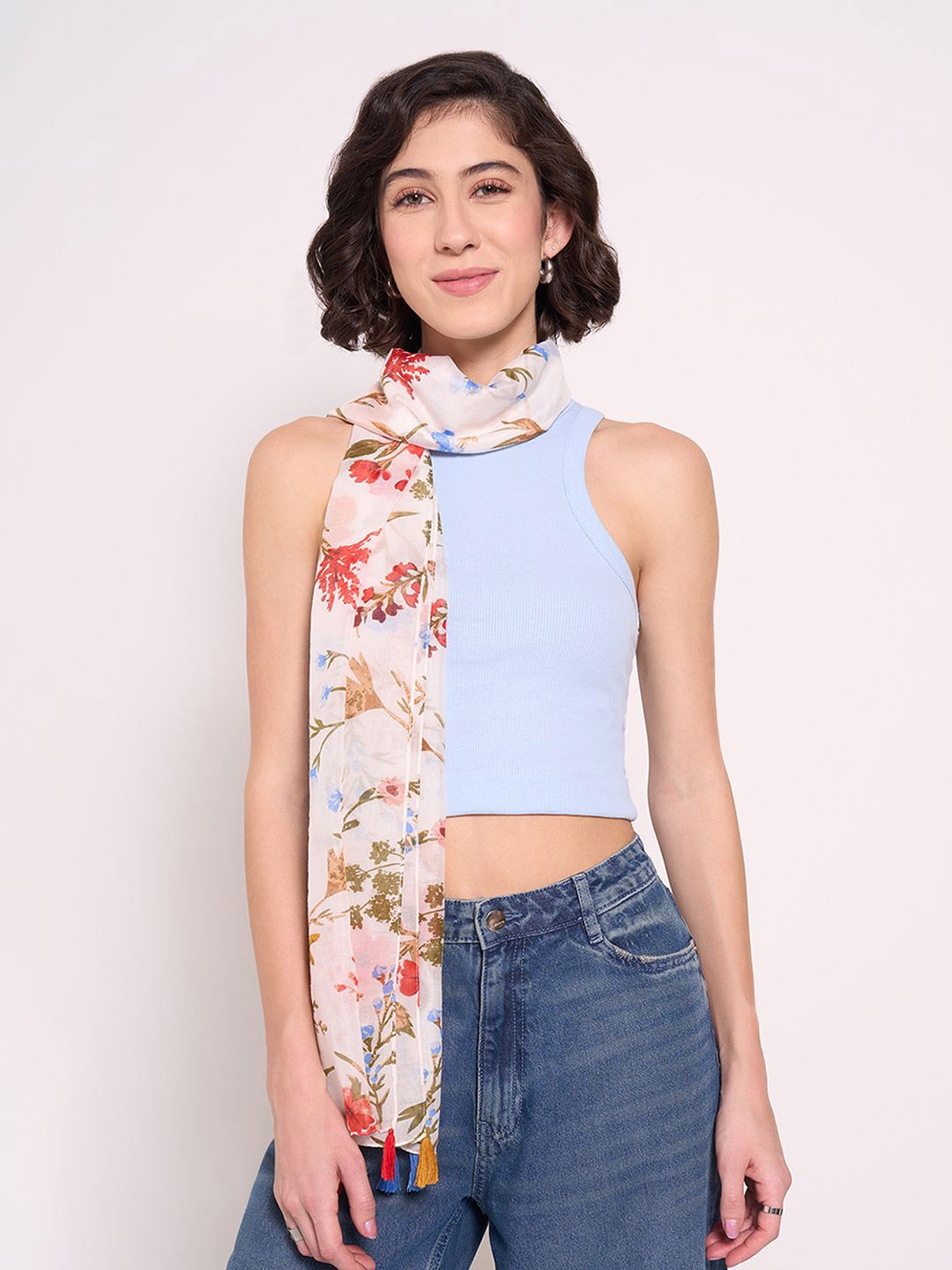 

Honey by Pantaloons Women Printed Scarf, White