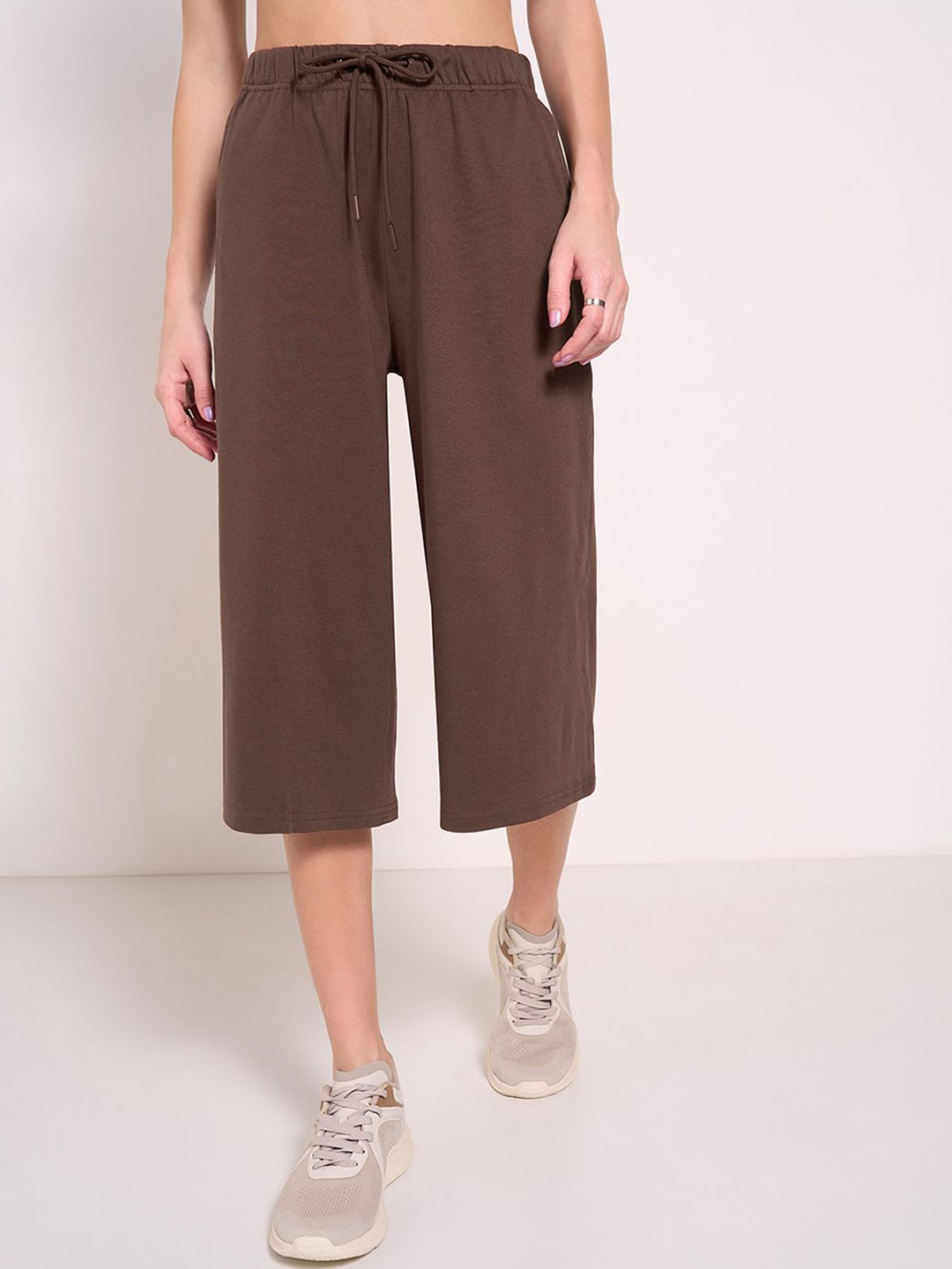 

Ajile by Pantaloons Cotton Mid Rise Trousers, Brown