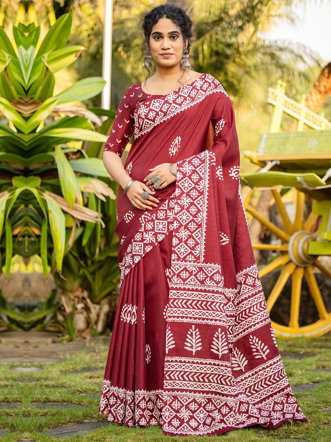 

KALINI Bagh Bagh Saree, Maroon