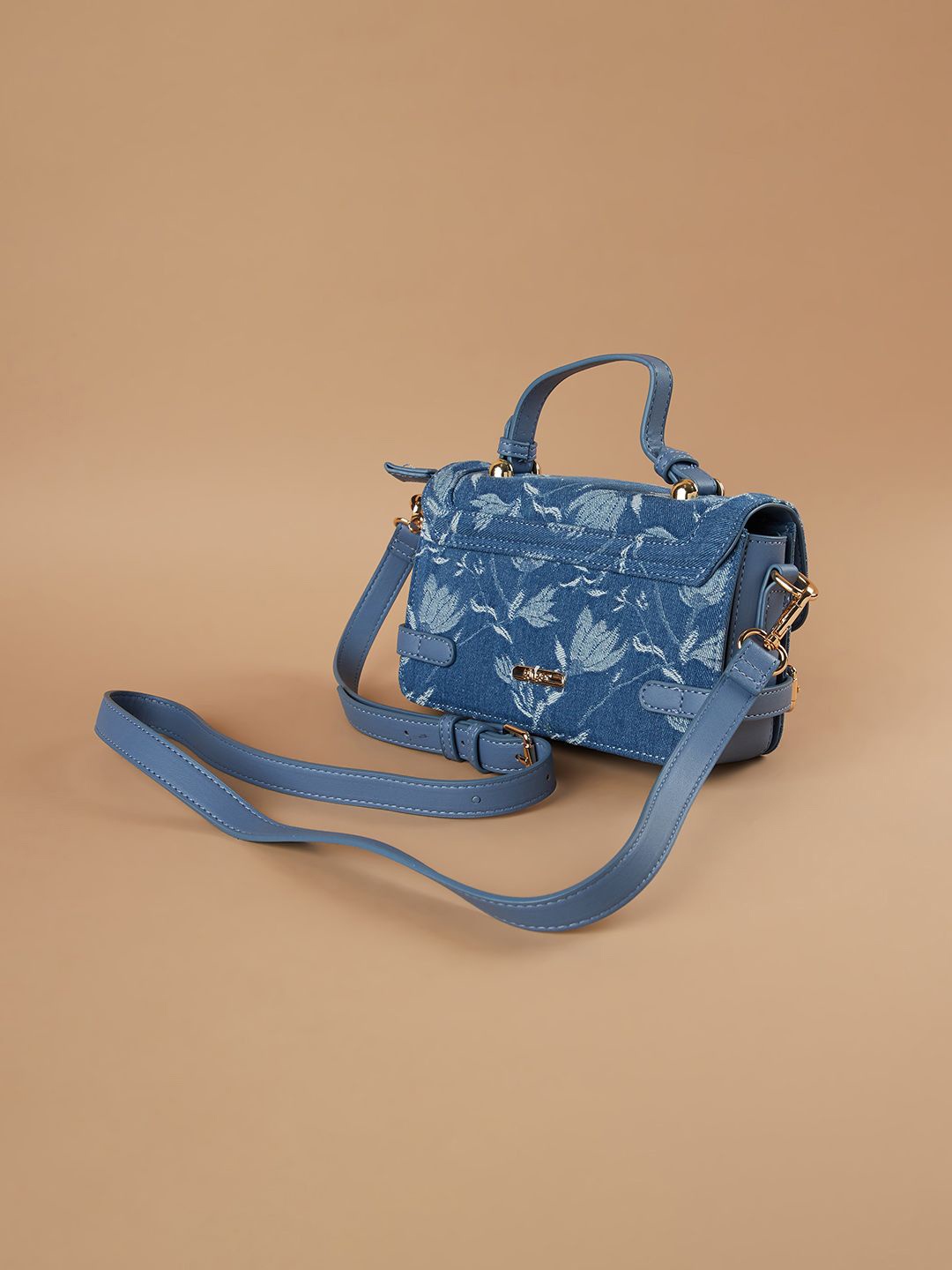 

Ginger by Lifestyle PU Structured Sling Bag with Tasselled, Blue
