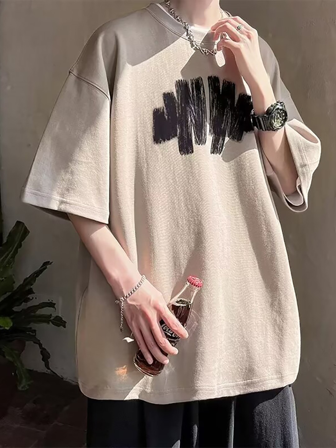 

StyleCast x Revolte Men T-shirt, Beige