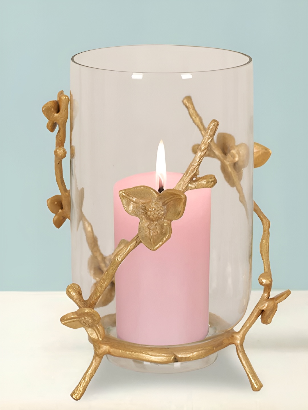 

Royaloak Gold-Toned & Transparent Candle Holder