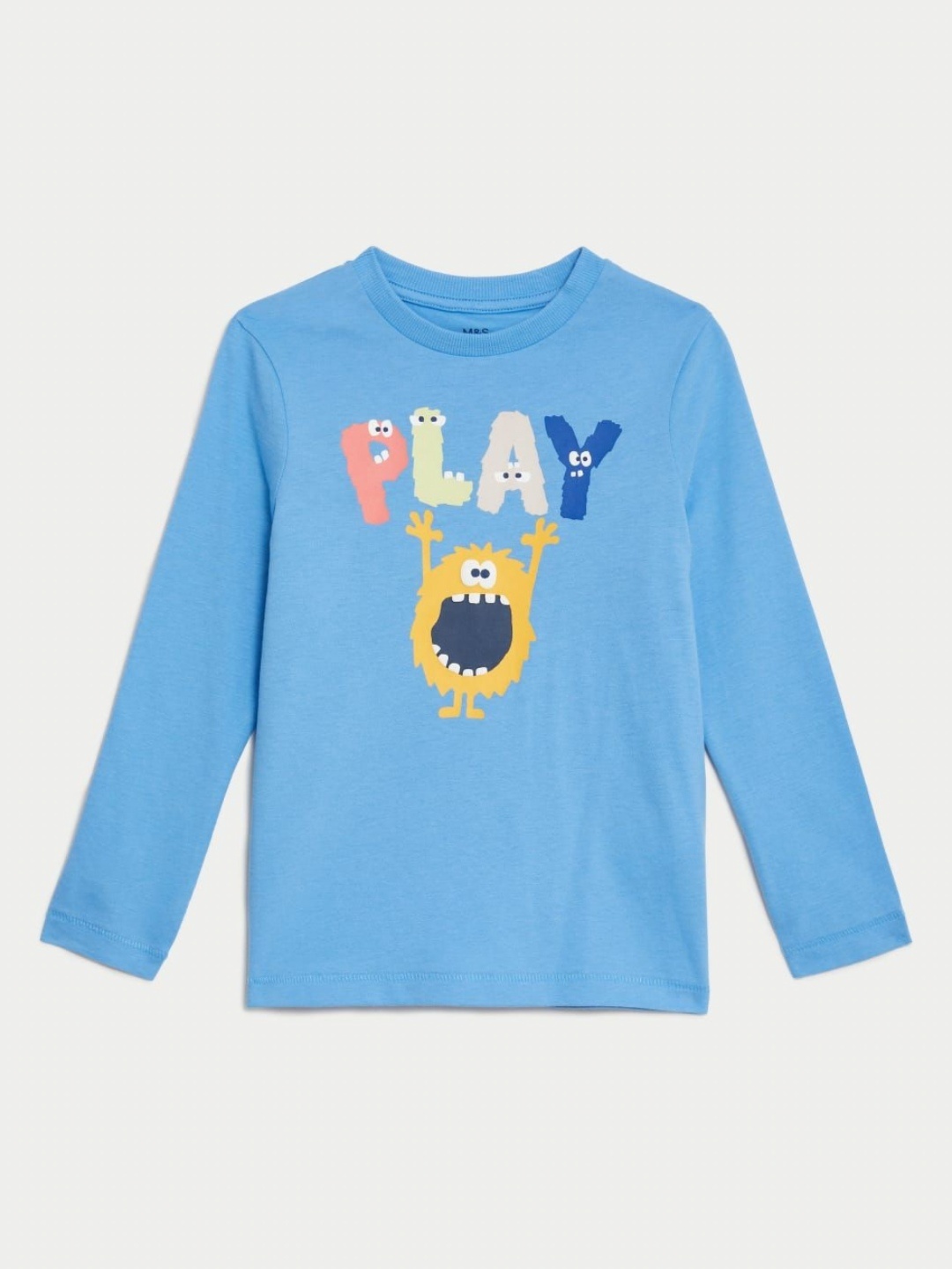 

Marks & Spencer Boys Typography Printed Applique T-shirt, Blue