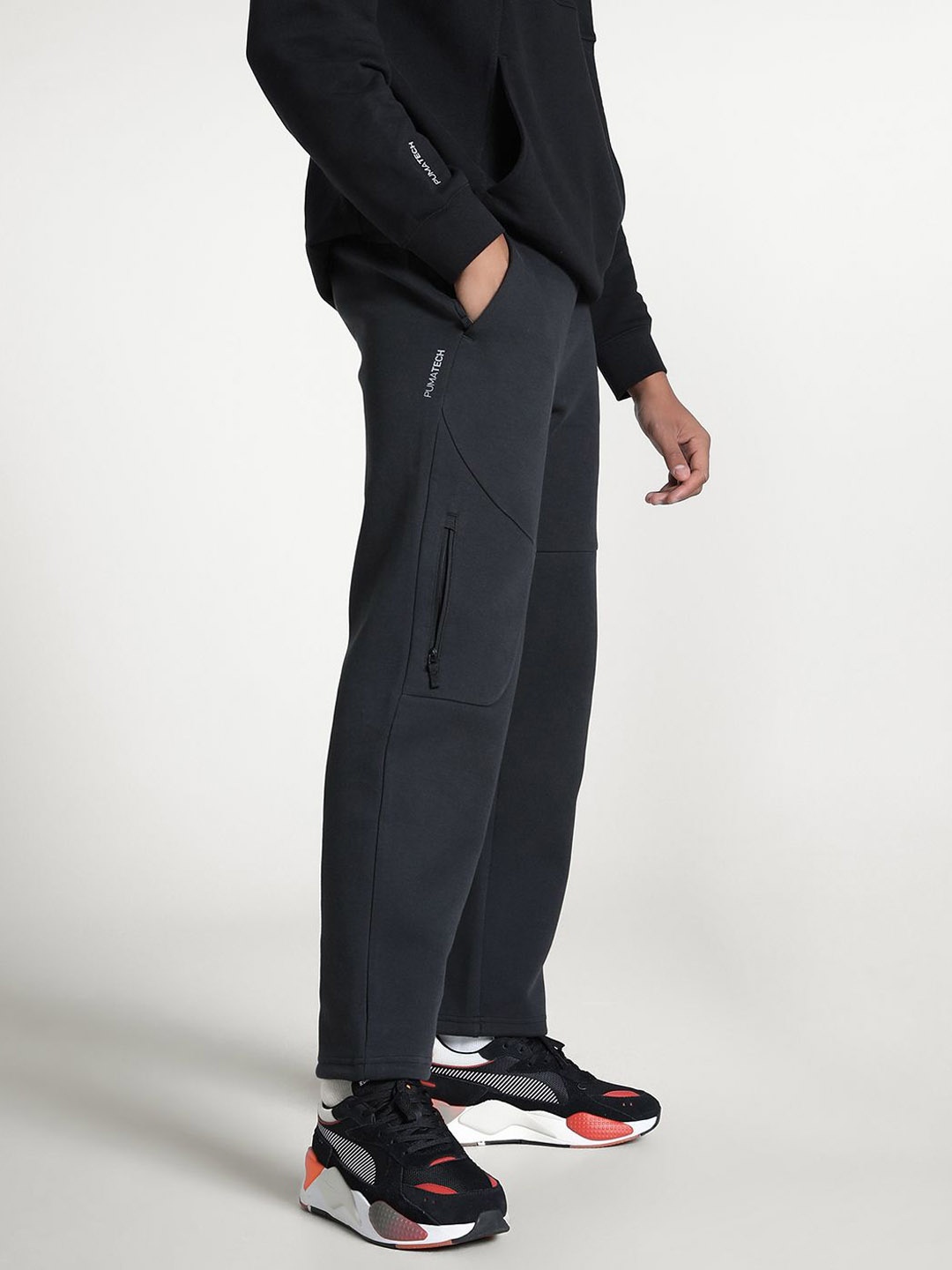 

PUMA TECH Cotton Track Pants, Black