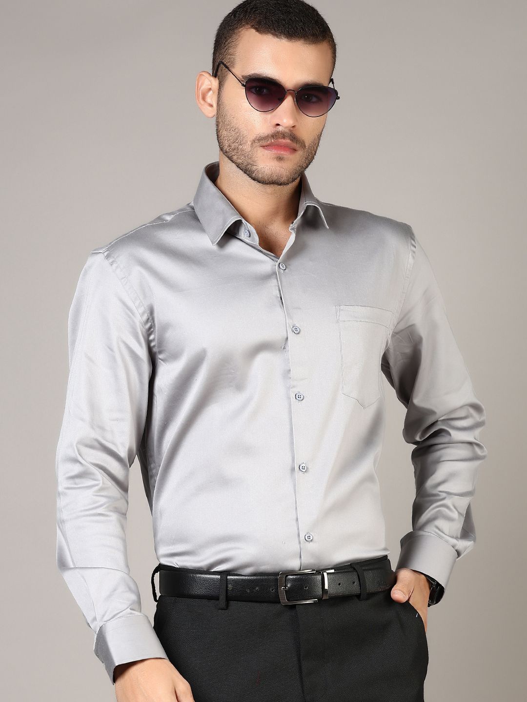 

J White by Vmart Men Opaque Casual Shirt, Grey